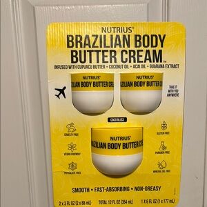 Brazilian Body Butter Cream Set-12oz NIB